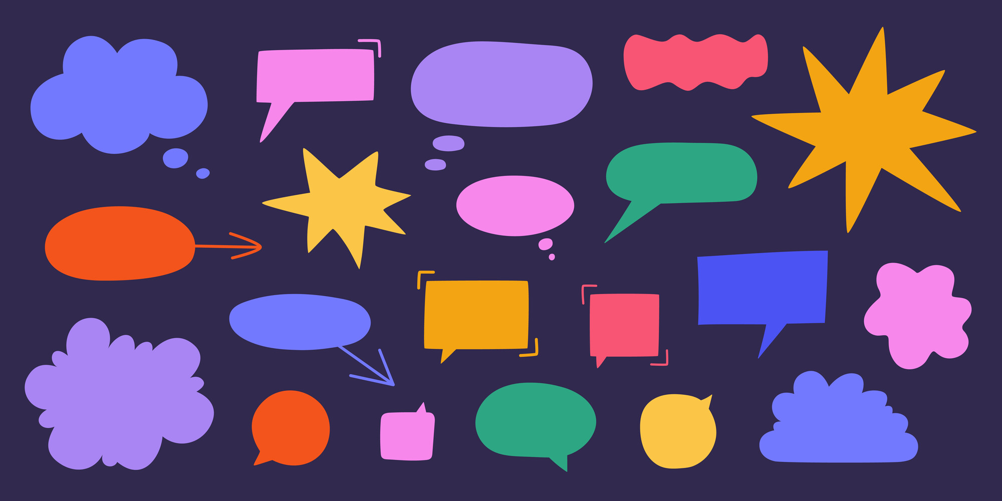 Speech bubbles voices listening feedback communication inclusion oct26